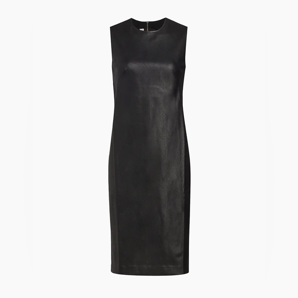 SPANX Black Faux Leather Sheath Dress 
Size M original Price $228 - Picture 7 of 17